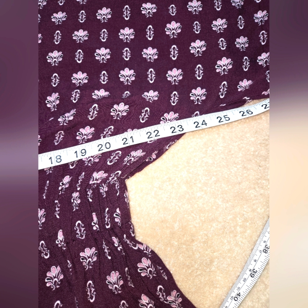 Charlotte Russe Women's XL Purple Patterned Jumpsuit - Picture 9 of 12